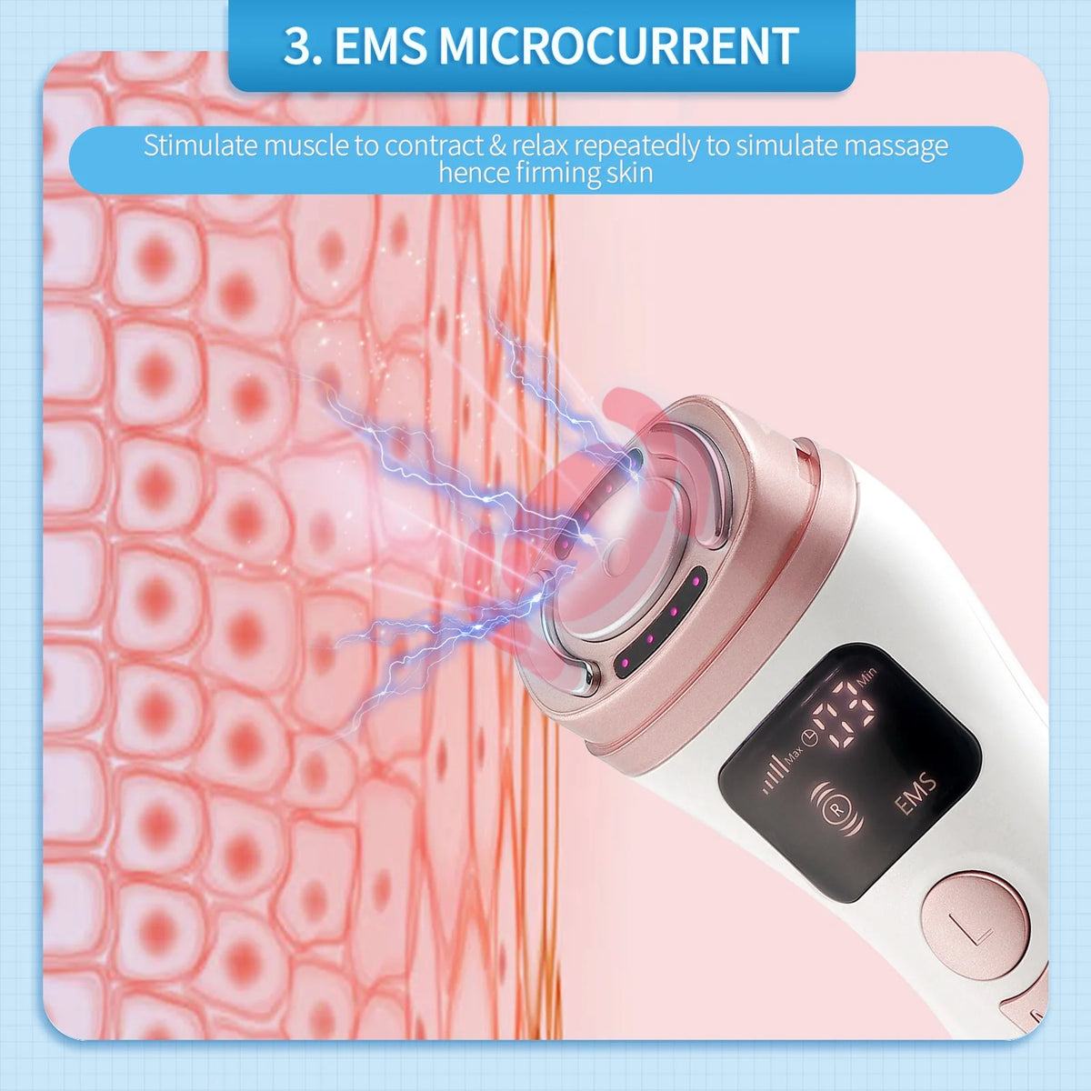 Mini HIFU Facial Lifting Device — RF, EMS & Ultrasonic Skin Tightening for Face, Chin, Neck & Eyes