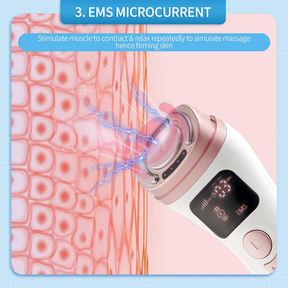 Mini HIFU Facial Lifting Device — RF, EMS & Ultrasonic Skin Tightening for Face, Chin, Neck & Eyes