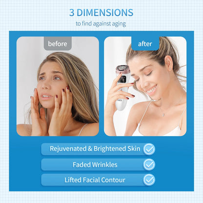 Mini HIFU Facial Lifting Device — RF, EMS & Ultrasonic Skin Tightening for Face, Chin, Neck & Eyes