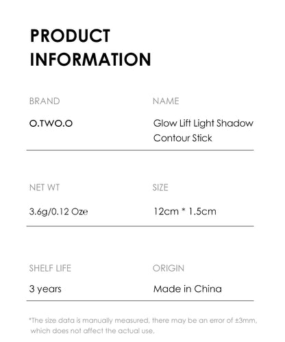 O.TWO.O Double Head Contour & Highlight Stick — Sculpt, Define & Brighten in One