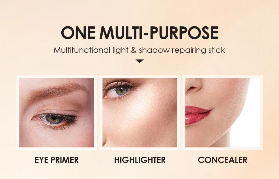O.TWO.O Double Head Contour & Highlight Stick — Sculpt, Define & Brighten in One