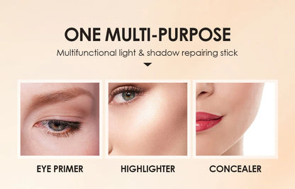 O.TWO.O Double Head Contour & Highlight Stick — Sculpt, Define & Brighten in One