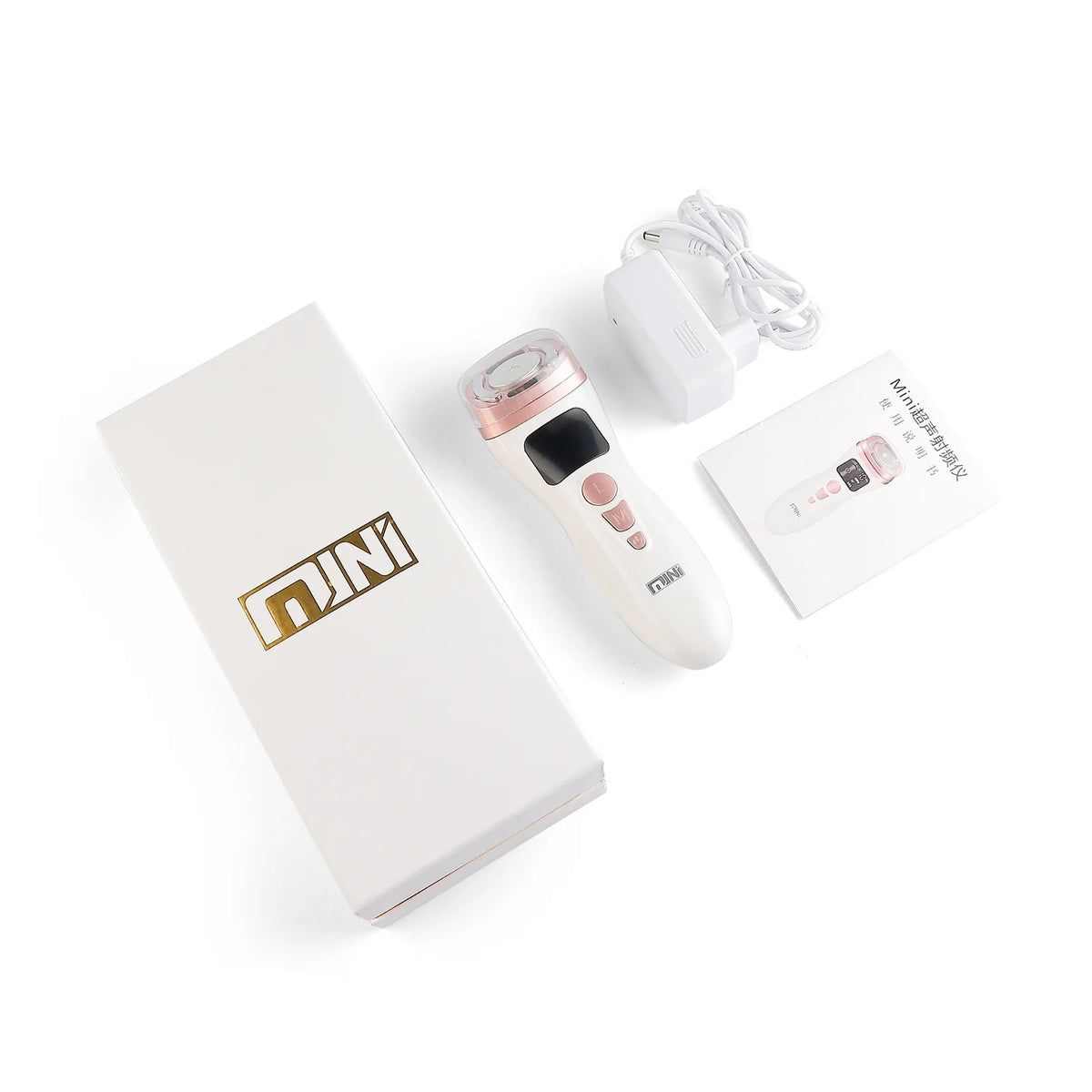 Mini HIFU Facial Lifting Device — RF, EMS & Ultrasonic Skin Tightening for Face, Chin, Neck & Eyes