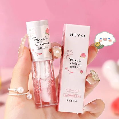 Korean Jelly Lip Gloss — Moisturising Tint with Big Lip Brush