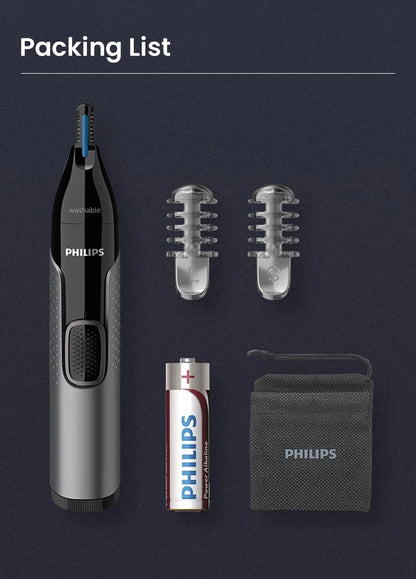 Philips Nose Hair Trimmer NT3650/16 — Painless, Washable & Precise Grooming for Men & Women