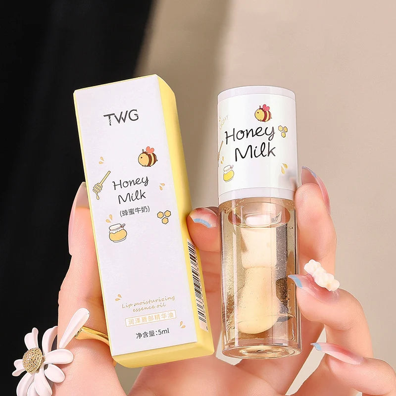 Korean Jelly Lip Gloss — Moisturising Tint with Big Lip Brush
