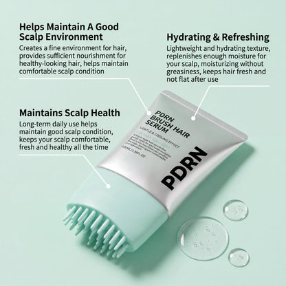 PDRN Hair Serum with Built-In Brush — Anti Hair Loss, Scalp Nourishing & Root Strengthening Treatment