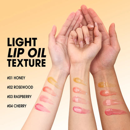 O.TWO.O Lip Oil Gloss — Moisturising, Non-Sticky & Plumping Lip Treatment