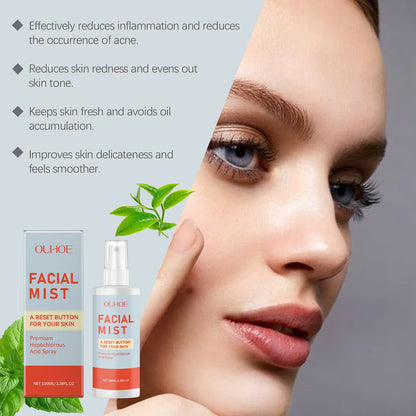Hypochlorous Acid Facial Spray — Soothing, Acne & Redness Relief Skin Mist