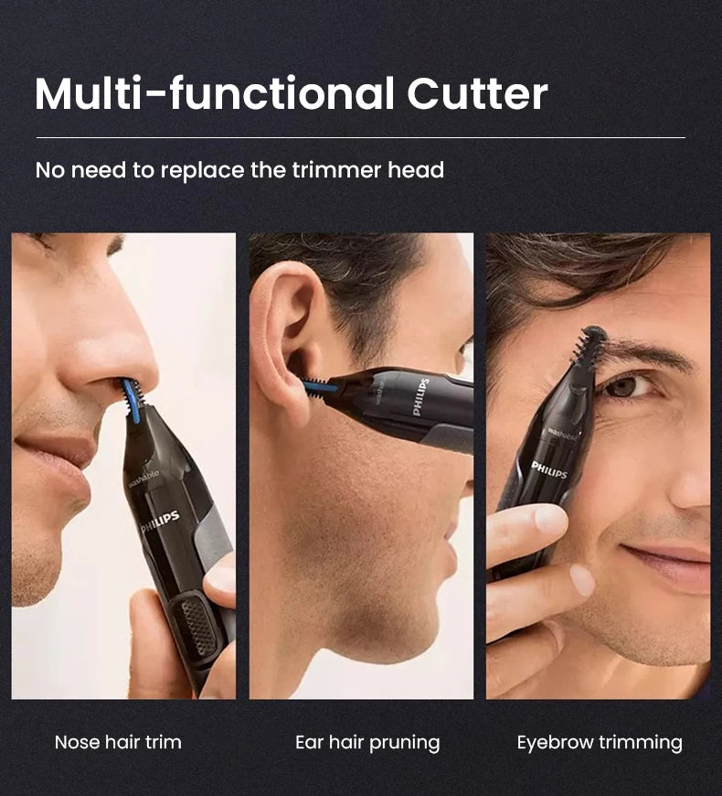 Philips Nose Hair Trimmer NT3650/16 — Painless, Washable & Precise Grooming for Men & Women