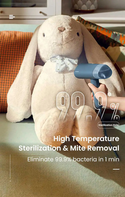 Philips Handheld Garment Steamer — Foldable, Fast-Heat & Sanitising Steam