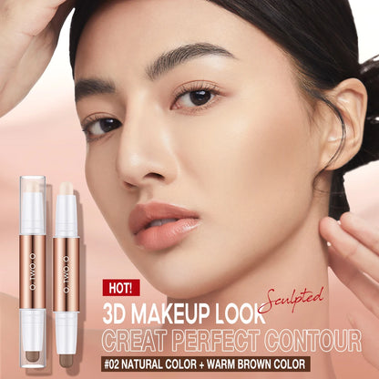 O.TWO.O Double Head Contour & Highlight Stick — Sculpt, Define & Brighten in One