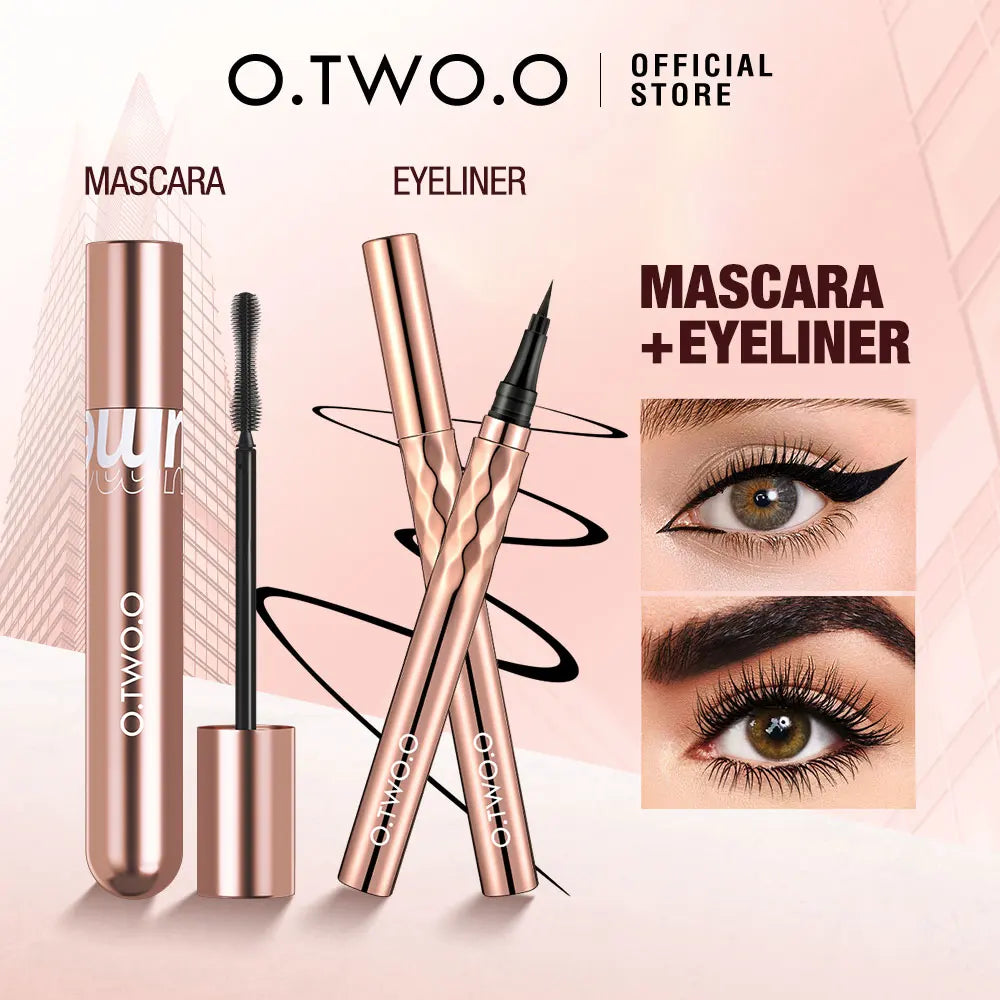 O.TWO.O Mascara & Eyeliner Set — Waterproof, Volumising & Long-Wearing Eye Makeup Duo