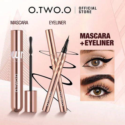 O.TWO.O Mascara & Eyeliner Set — Waterproof, Volumising & Long-Wearing Eye Makeup Duo