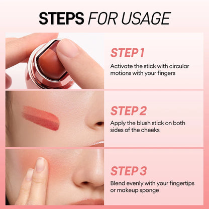 O.TWO.O 3-in-1 Cream Blush Stick — Eyes, Cheeks & Lips