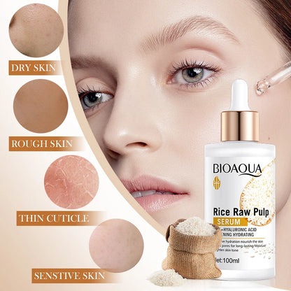 BIOAQUA White Rice Face Serum — Anti-Ageing, Brightening & Deep Moisturising