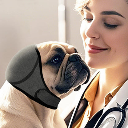Dog Calming Hoodie Wraparound Design Dogs No Shake Ear Wraps Soft Comfortable Earmuffs for Hematoma Care Bathing Drying Swimming