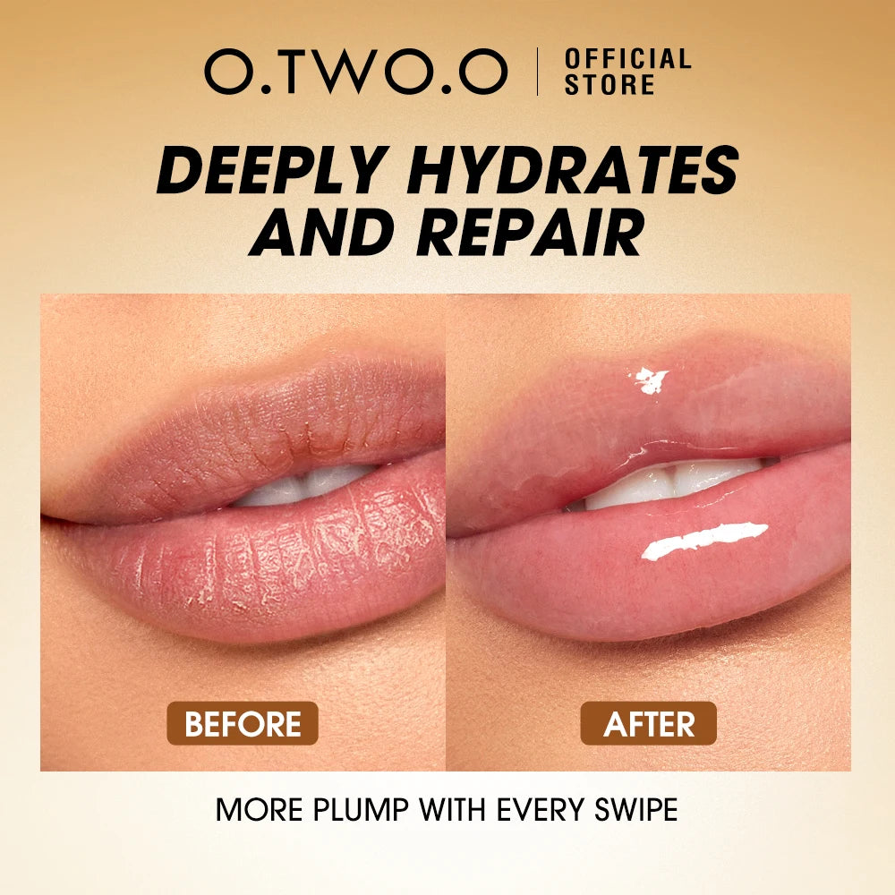 O.TWO.O Lip Oil Gloss — Moisturising, Non-Sticky & Plumping Lip Treatment