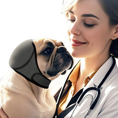 Dog Calming Hoodie Wraparound Design Dogs No Shake Ear Wraps Soft Comfortable Earmuffs for Hematoma Care Bathing Drying Swimming