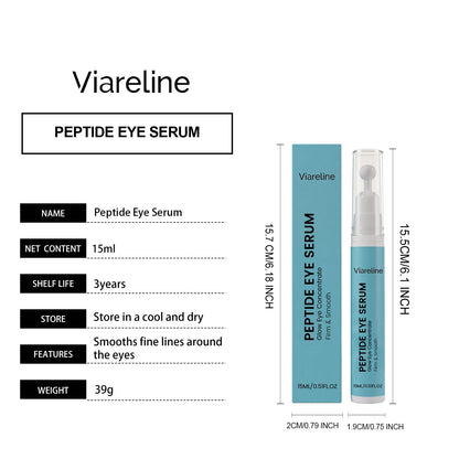 Roll-On Peptide Firming Eye Serum Smooth Fine Lines Brightening Eyes Area Reduce Dark Circles Puffiness Anti-Wrinkle Eye Essence
