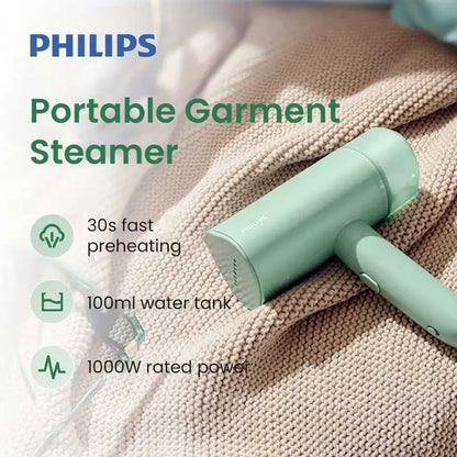 Philips Handheld Garment Steamer — Foldable, Fast-Heat & Sanitising Steam