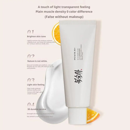 Korean Rice SPF50+ Sunscreen — Waterproof, Lightweight Concealer & Moisturiser for Face & Body
