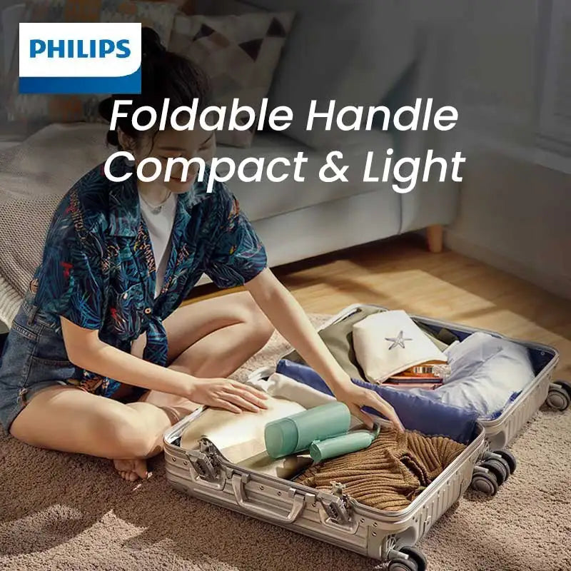 Philips Handheld Garment Steamer — Foldable, Fast-Heat & Sanitising Steam