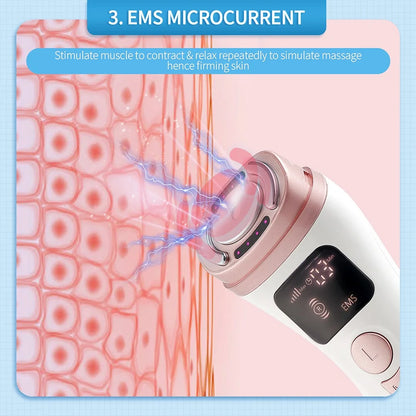 Mini HIFU Facial Lifting Device — RF, EMS & Ultrasonic Skin Tightening for Face, Chin, Neck & Eyes