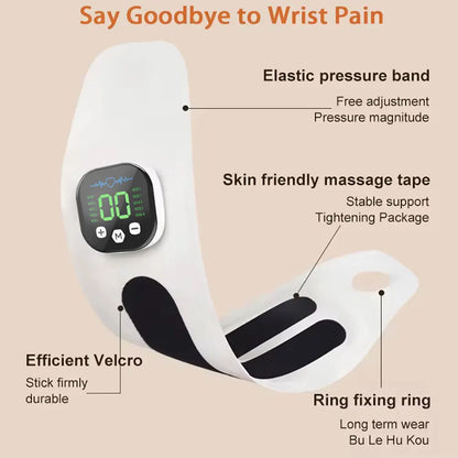 EMS Electric Wrist Massager — 10-Mode Cordless Pain Relief