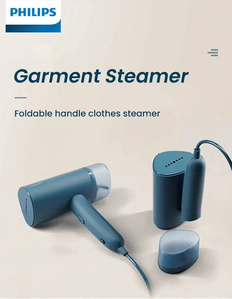 Philips Handheld Garment Steamer — Foldable, Fast-Heat & Sanitising Steam