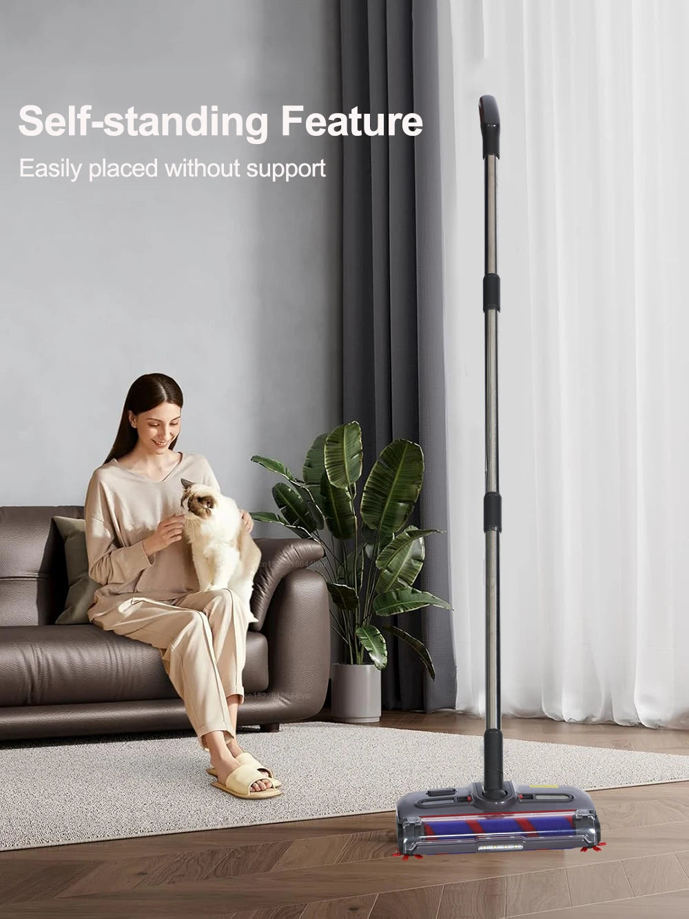 Electric Sweeper Carpet Cleaner Wireless Portable Cleaning Machine Handheld Floor Sweeper Household Rotating Electric Floor Mop