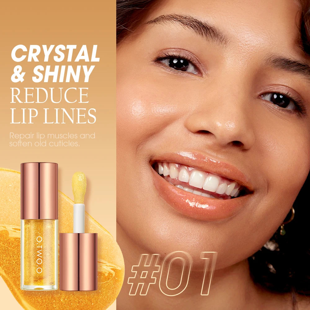 O.TWO.O Lip Oil Gloss — Moisturising, Non-Sticky & Plumping Lip Treatment