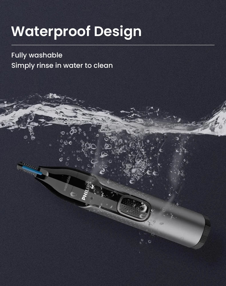 Philips Nose Hair Trimmer NT3650/16 — Painless, Washable & Precise Grooming for Men & Women