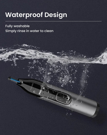 Philips Nose Hair Trimmer NT3650/16 — Painless, Washable & Precise Grooming for Men & Women