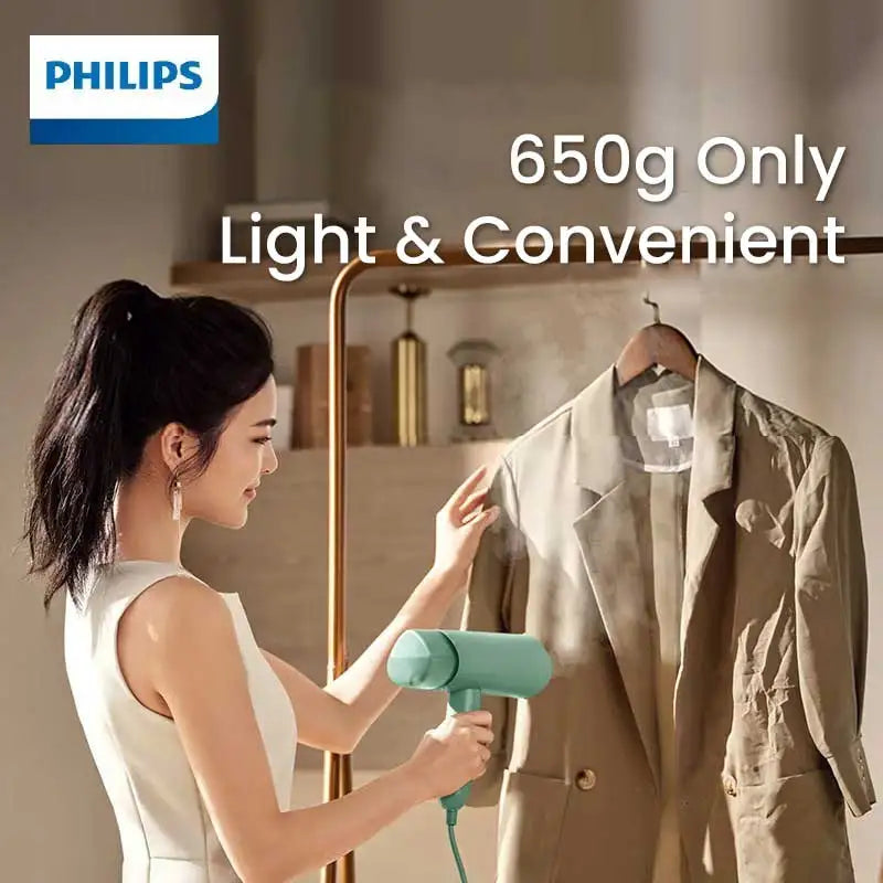 Philips Handheld Garment Steamer — Foldable, Fast-Heat & Sanitising Steam