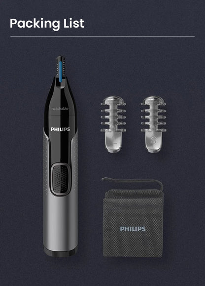 Philips Nose Hair Trimmer NT3650/16 — Painless, Washable & Precise Grooming for Men & Women