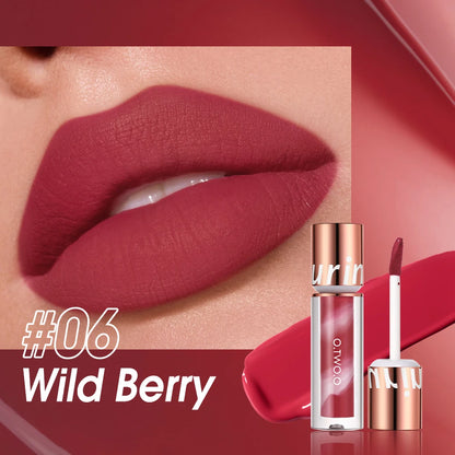 O.TWO.O Liquid Lipstick — 24H Waterproof Velvet Matte in 8 Named Shades