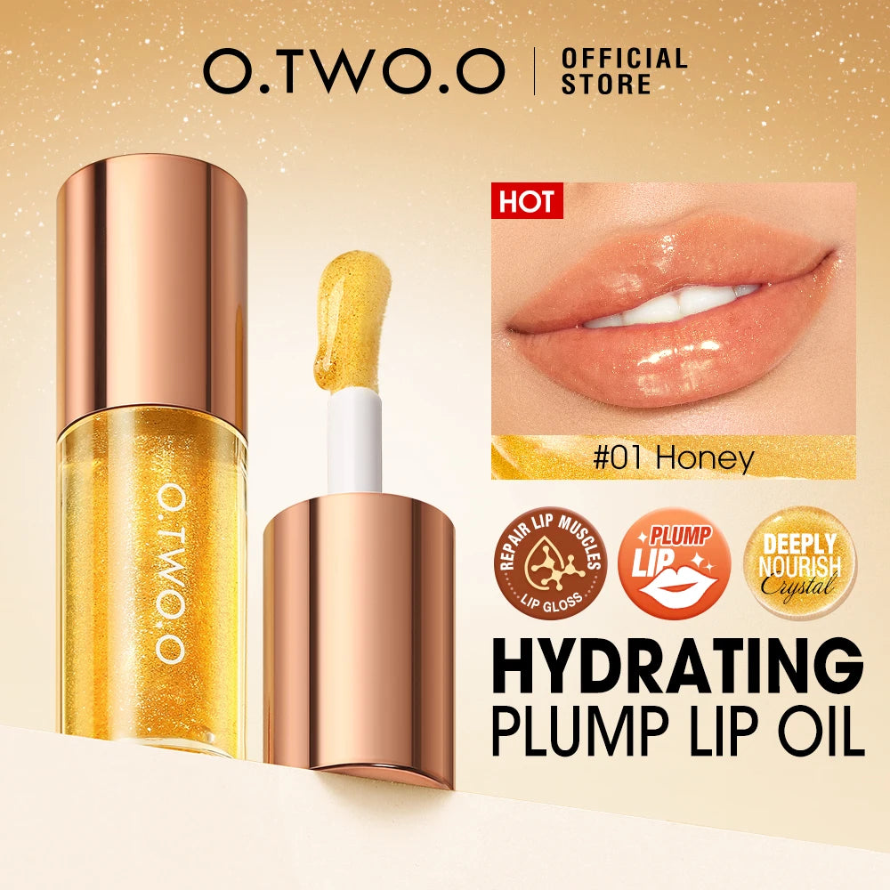 O.TWO.O Lip Oil Gloss — Moisturising, Non-Sticky & Plumping Lip Treatment