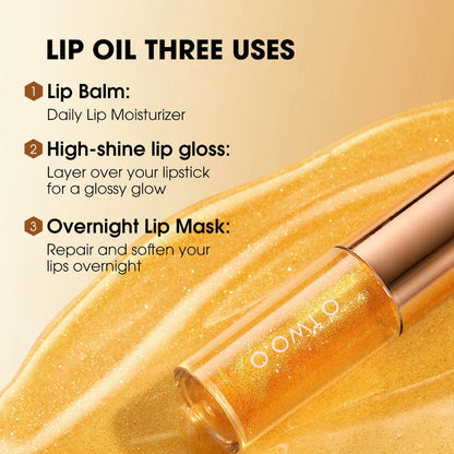 O.TWO.O Lip Oil Gloss — Moisturising, Non-Sticky & Plumping Lip Treatment