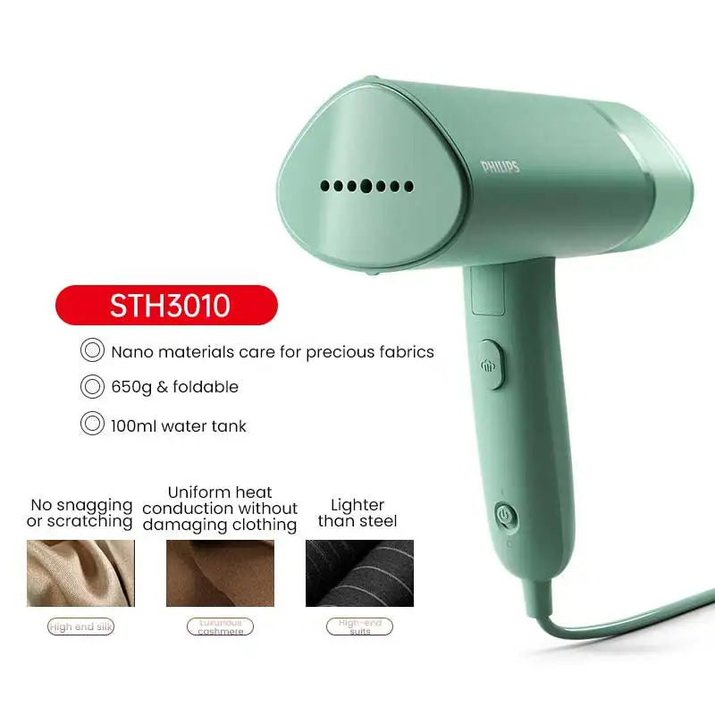 Philips Handheld Garment Steamer — Foldable, Fast-Heat & Sanitising Steam