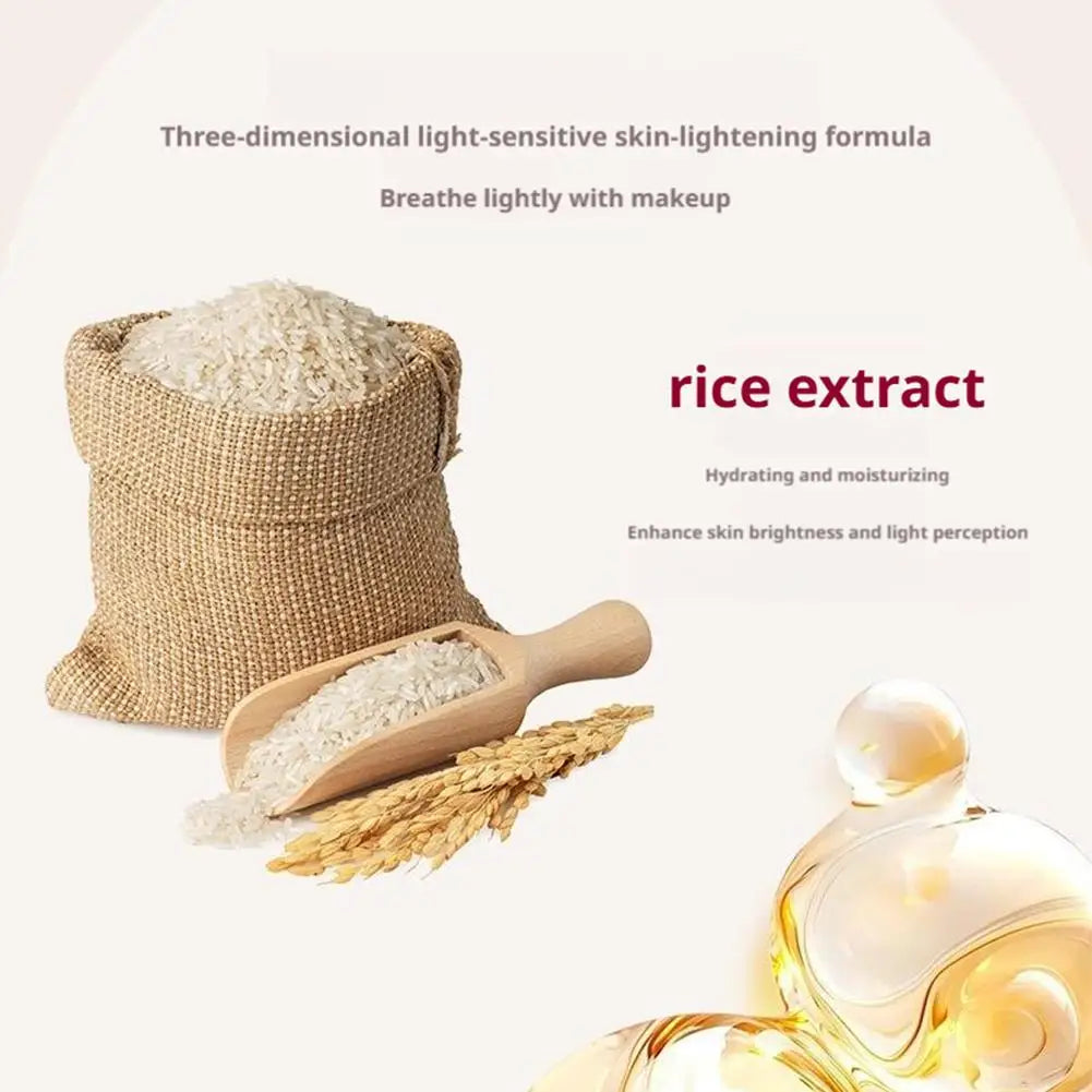 Korean Rice SPF50+ Sunscreen — Waterproof, Lightweight Concealer & Moisturiser for Face & Body