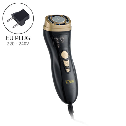 Mini HIFU Facial Lifting Device — RF, EMS & Ultrasonic Skin Tightening for Face, Chin, Neck & Eyes