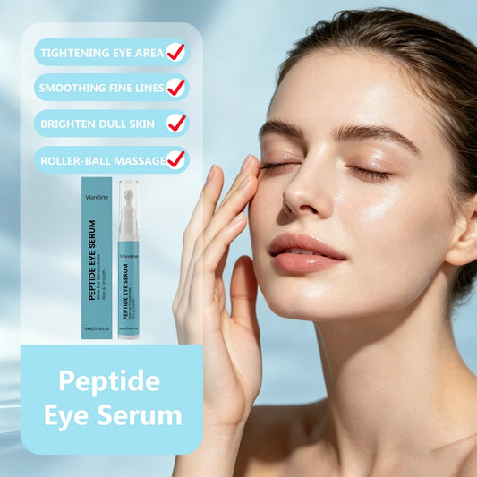 Roll-On Peptide Firming Eye Serum Smooth Fine Lines Brightening Eyes Area Reduce Dark Circles Puffiness Anti-Wrinkle Eye Essence