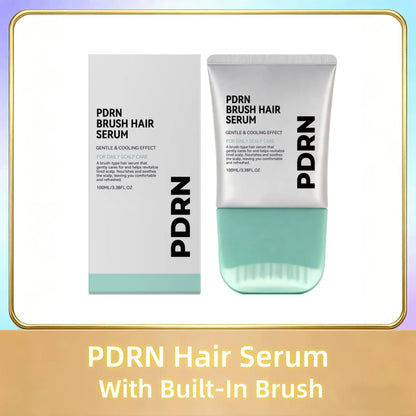 PDRN Hair Serum with Built-In Brush — Anti Hair Loss, Scalp Nourishing & Root Strengthening Treatment
