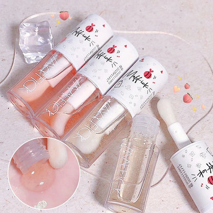 Korean Jelly Lip Gloss — Moisturising Tint with Big Lip Brush