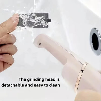 Portable USB Electric Callus Remover with 2 Removable Roller Heads - Automatic Pedicure Grinder & Dead Skin Foot File