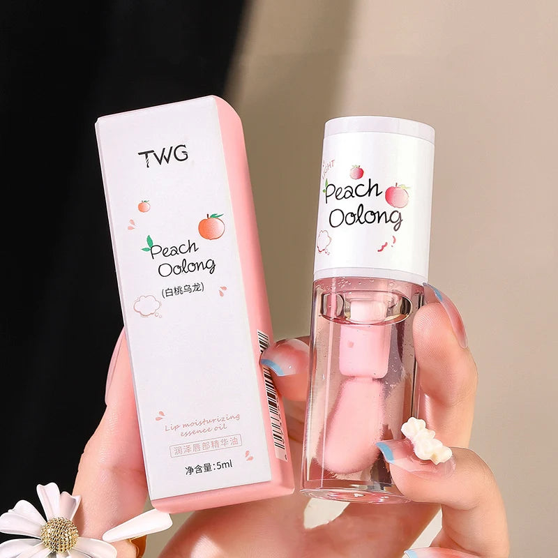 Korean Jelly Lip Gloss — Moisturising Tint with Big Lip Brush