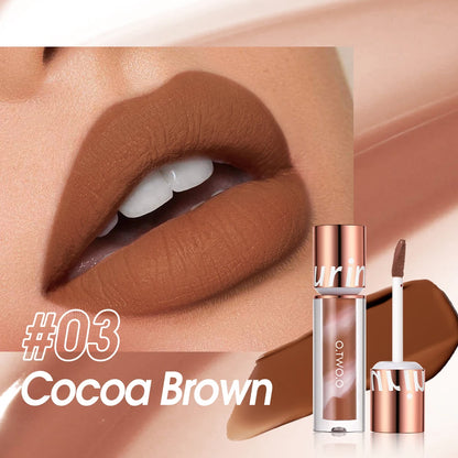 O.TWO.O Liquid Lipstick — 24H Waterproof Velvet Matte in 8 Named Shades