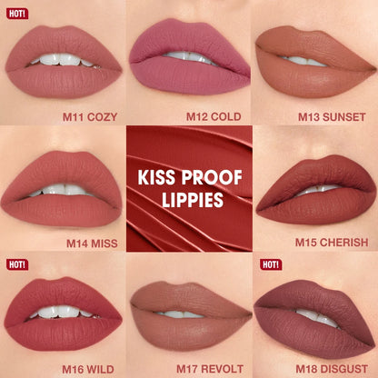O.TWO.O Matte Lipstick — 24H Waterproof, Non-Stick & Velvet Finish in 8 Shades