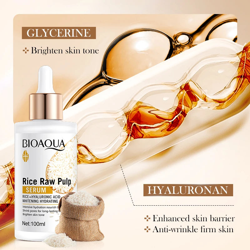 BIOAQUA White Rice Face Serum — Anti-Ageing, Brightening & Deep Moisturising